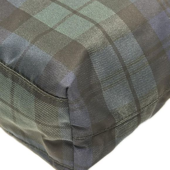 Prada Tote Bag - Black X Navy X Multi Plaid Leather - Picture 5 of 8